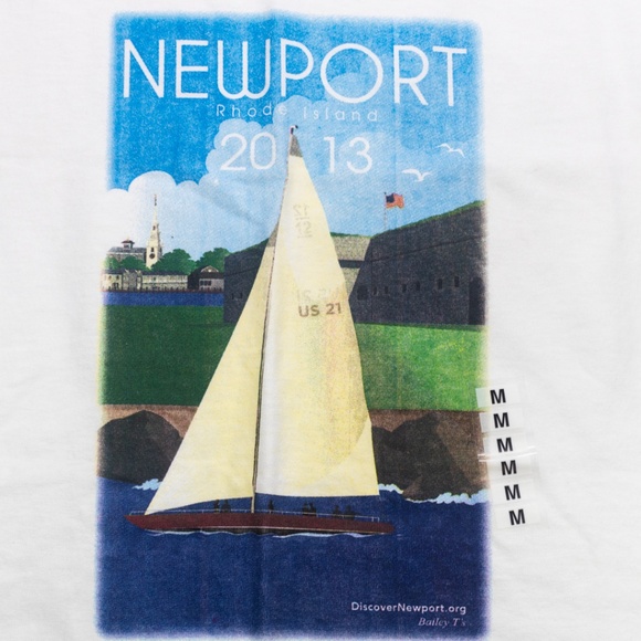Newport Rhode Island 2013 Sailboat White Shirt - Picture 3 of 6